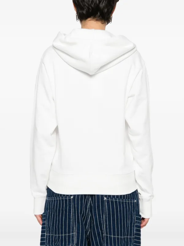 Kenzo Drawn Flowers Embroidered Hoodie | White | FARFETCH