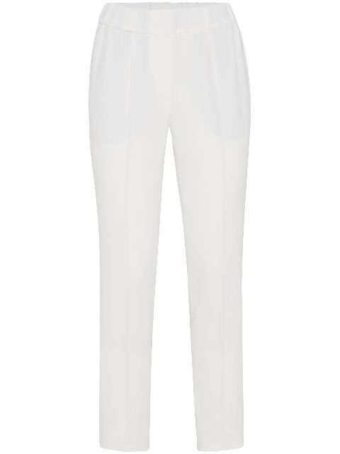 Brunello Cucinelli silk-blend cropped trousers Women