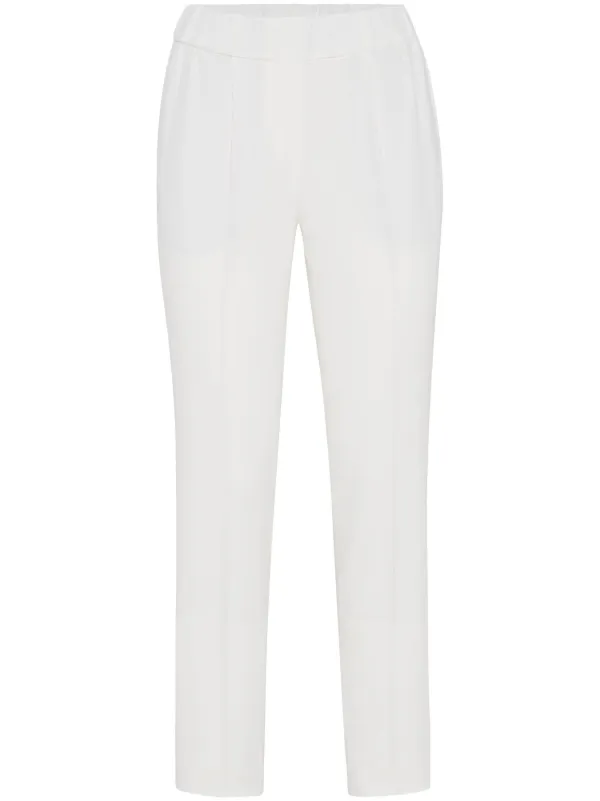 パンツ BRUNELLO CUCINELLI Women Straight Pants MA029P1673 C600 Whit Brunello Cucinelli Women's Sport Pants | A.K. Rikk's