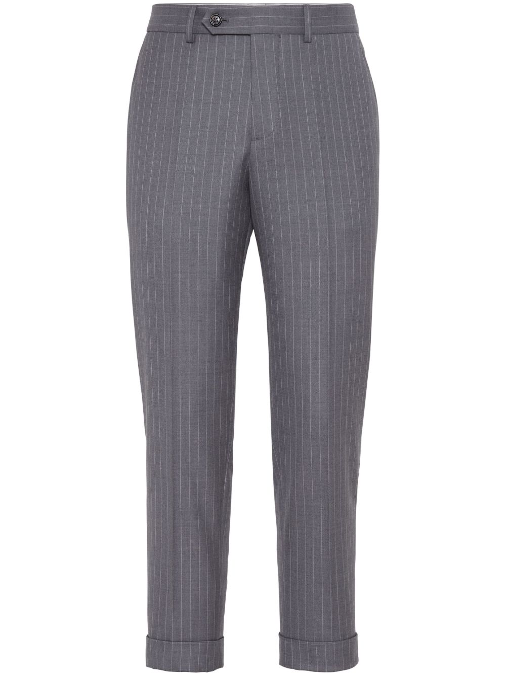 Brunello Cucinelli tapered-leg wool trousers - Grey