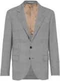 Brunello Cucinelli check-print virgin-wool blazer - Black