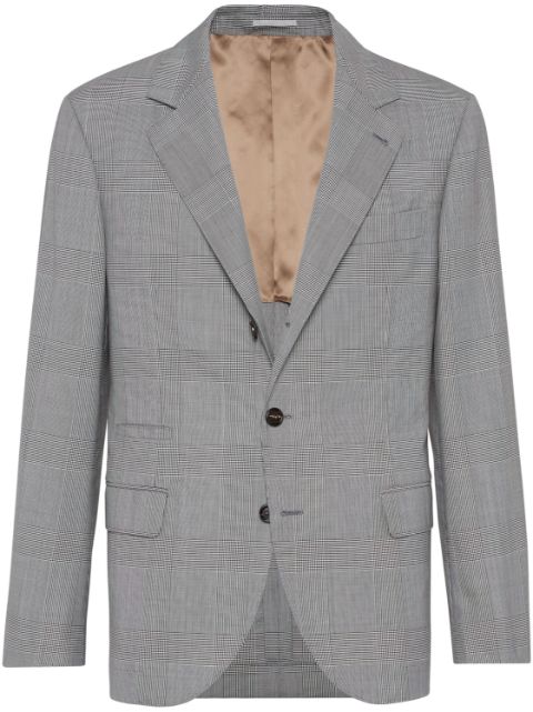 Brunello Cucinelli check-print virgin-wool blazer Men