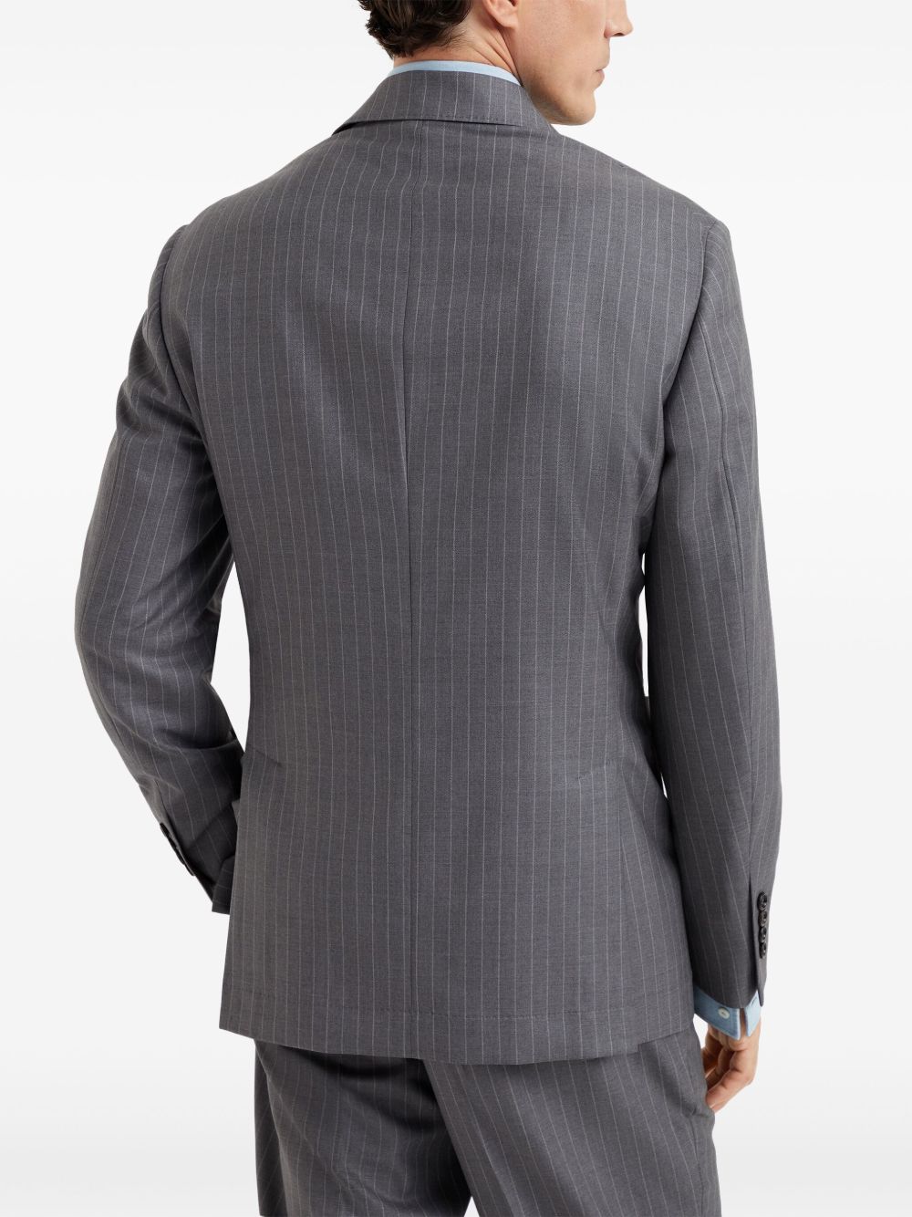 Brunello Cucinelli single-breasted chalk-stripe blazer Men