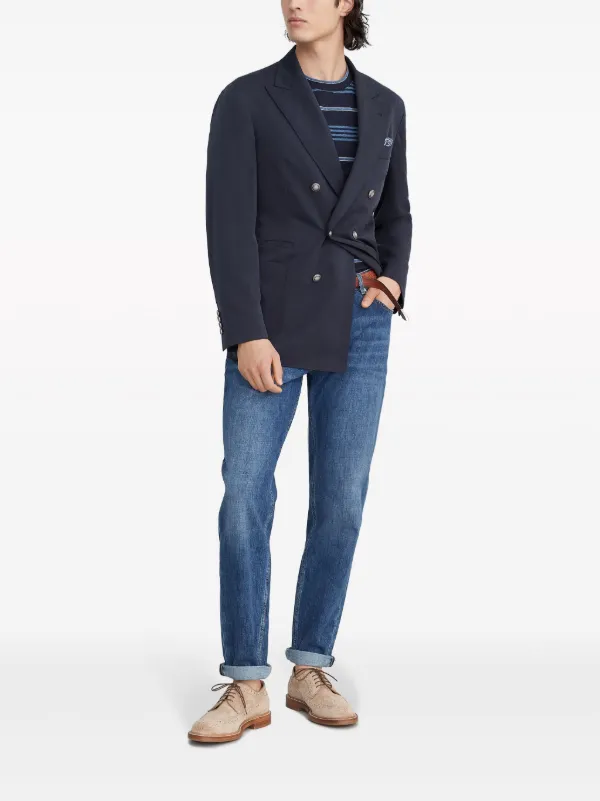 Brunello Cucinelli slim-cut mid-rise Jeans | Blue | FARFETCH
