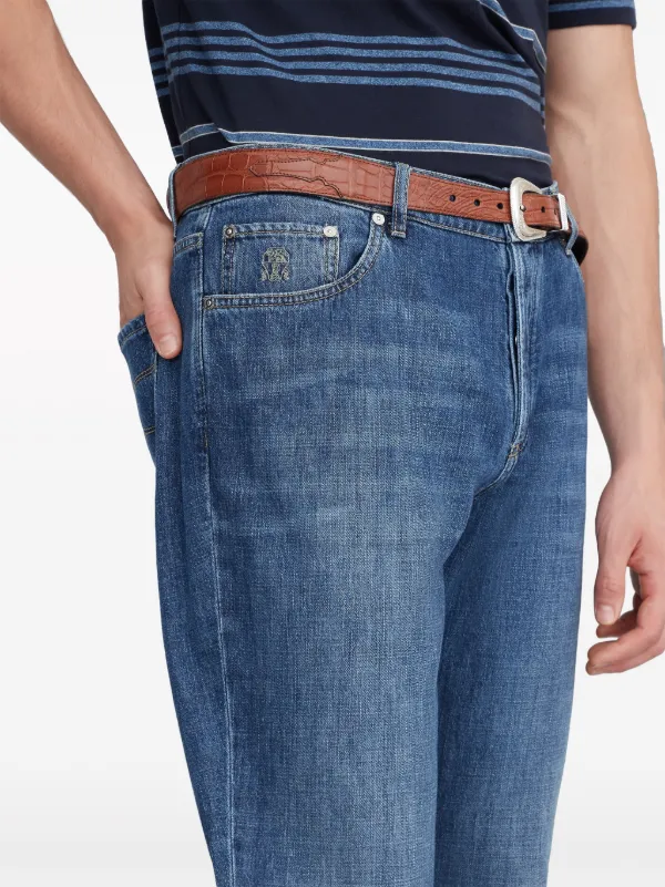 Brunello Cucinelli slim-cut mid-rise Jeans | Blue | FARFETCH