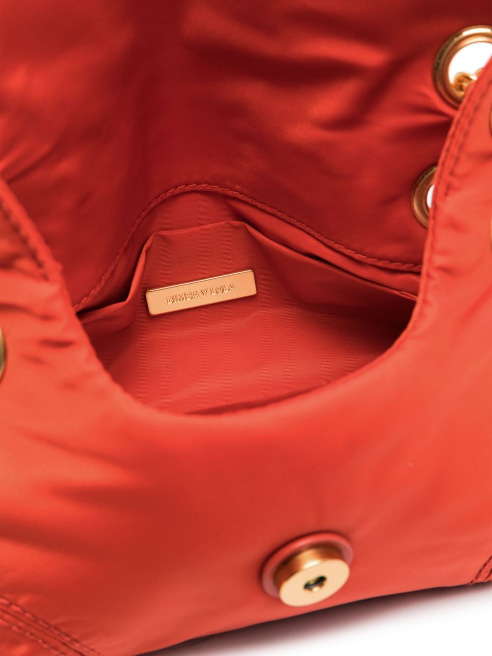 Shop Bimba Y Lola Small Logo-lettering Shoulder Bag In Orange