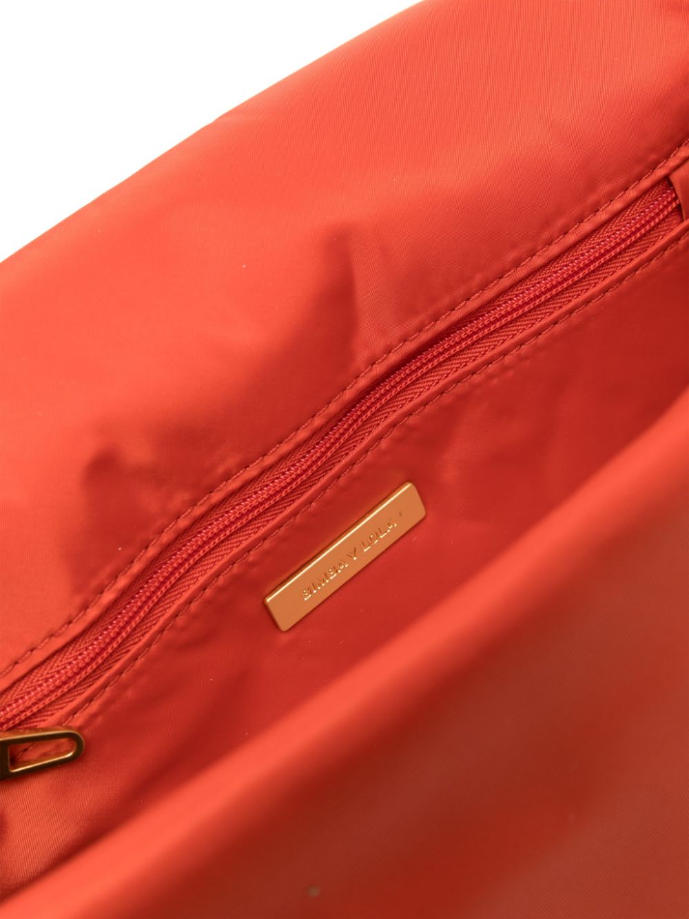 Shop Bimba Y Lola Medium Logo-plaque Shoulder Bag In Orange