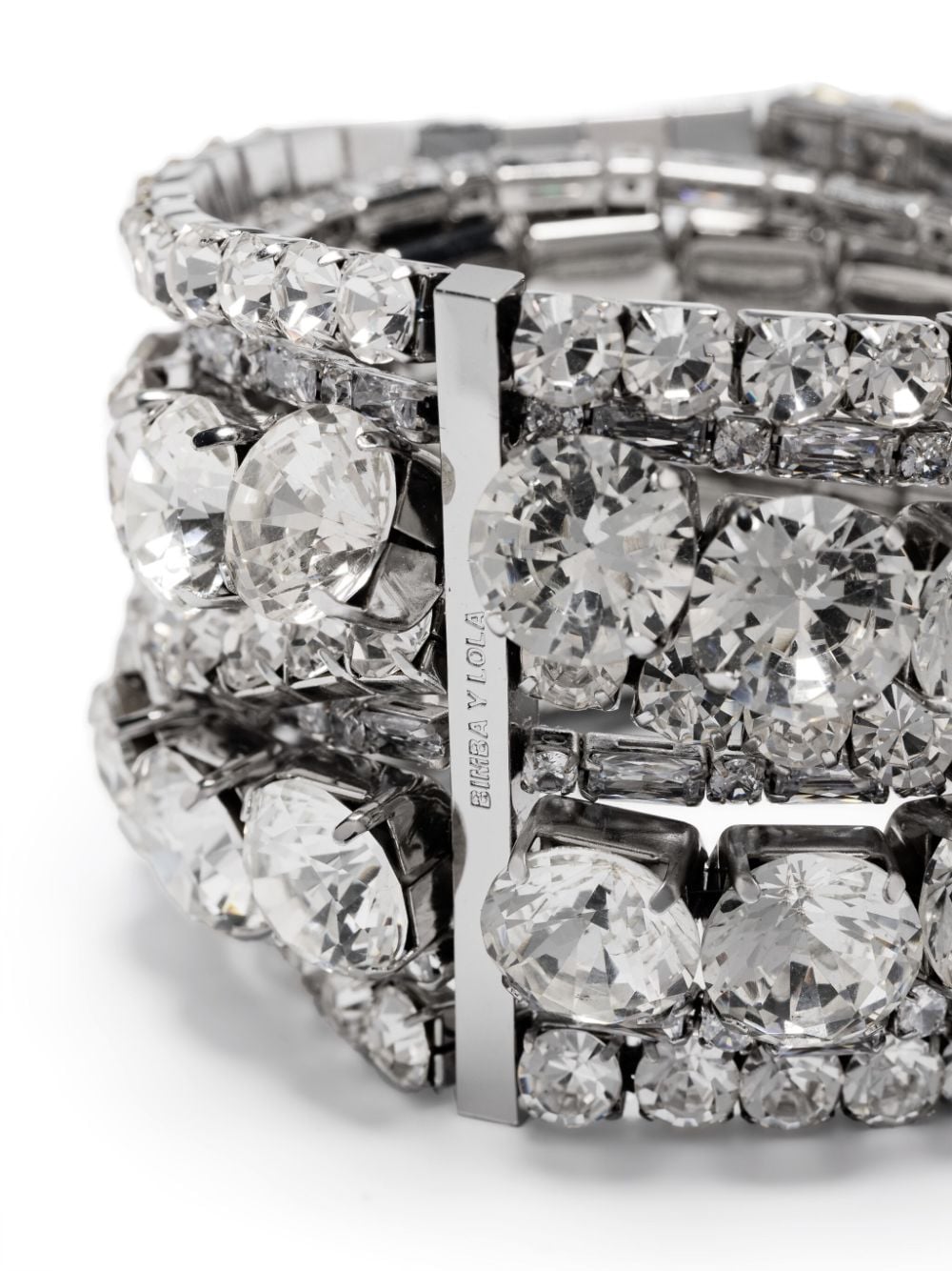 Shop Bimba Y Lola Crystal-embellished Bracelet In Silver