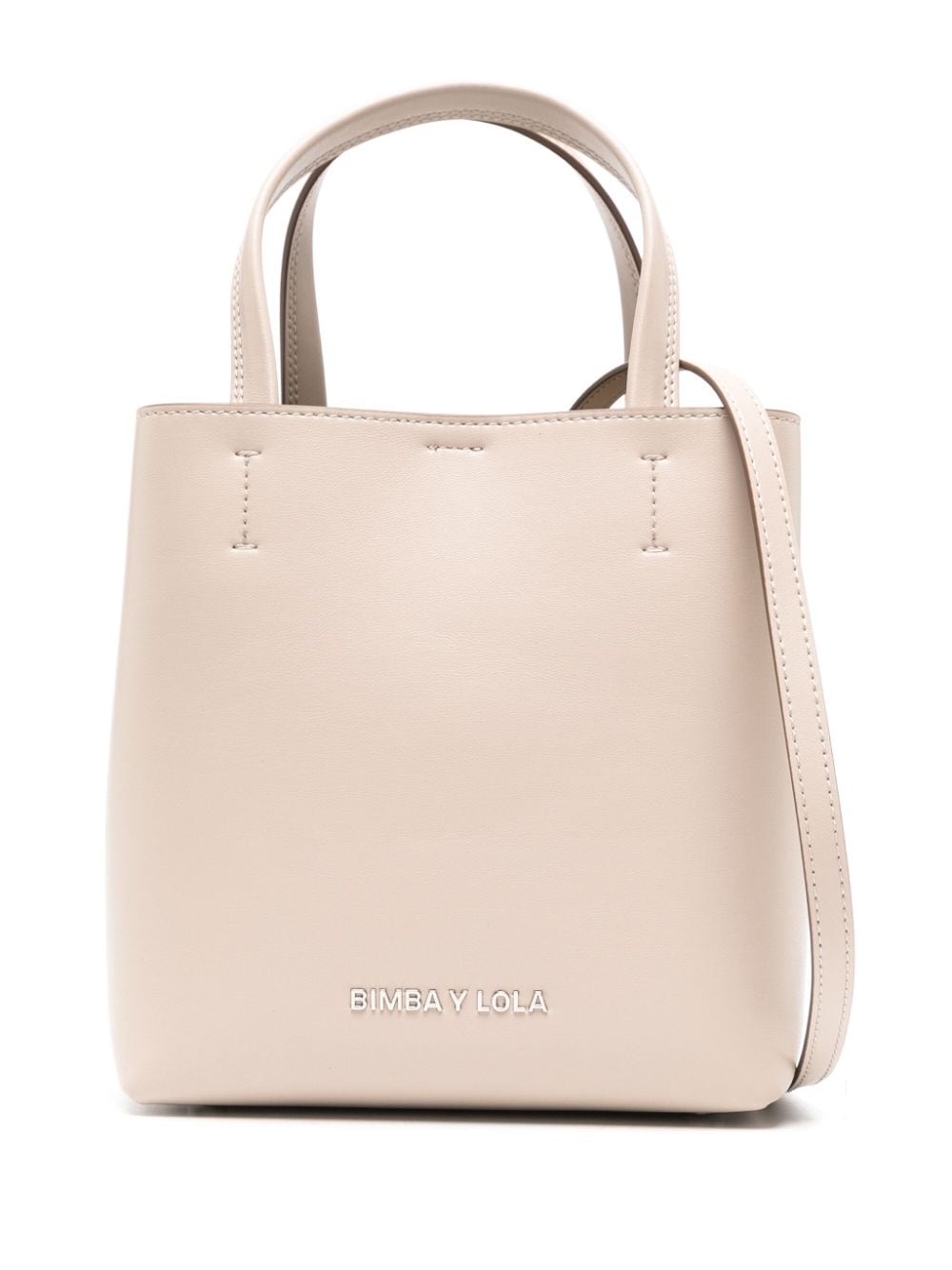 Bimba Y Lola Chihuahua Recycled-leather Bucket Bag In White