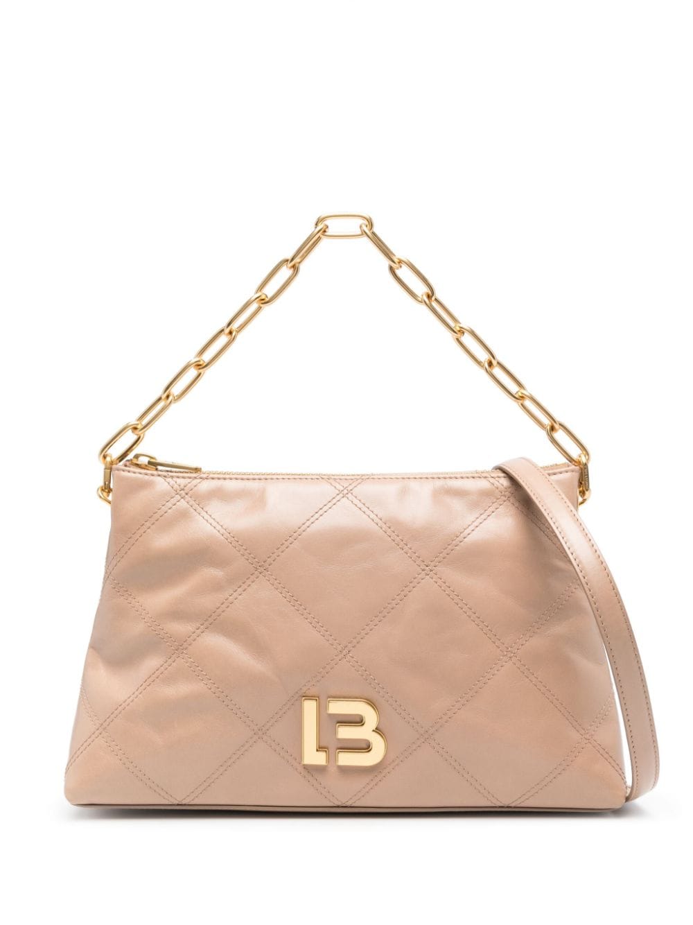 Bimba Y Lola Quilted Leather Tote Bag In 褐色