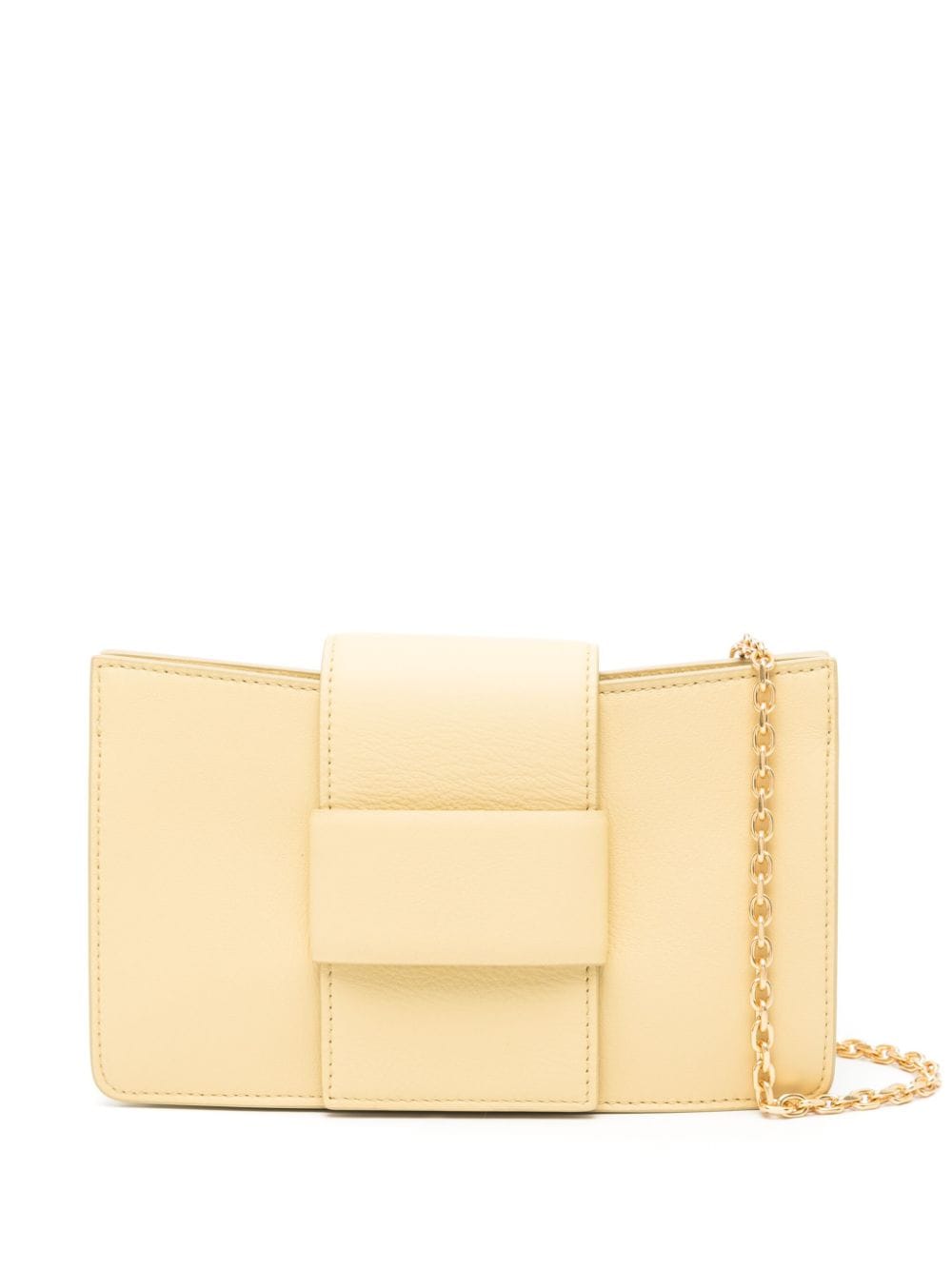 Bimba Y Lola Logo-lettering Leather Shoulder Bag In Yellow