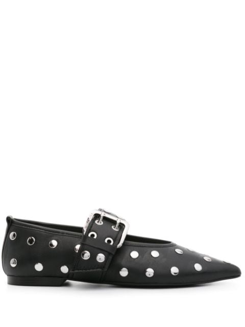 Bimba y Lola studded leather ballerina shoes