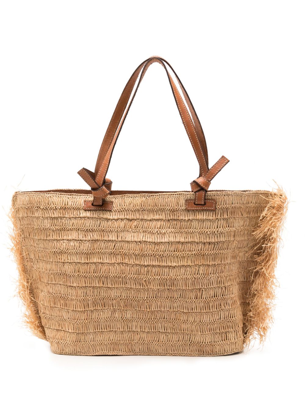 Lenny Niemeyer woven raffia tote bag - Brown