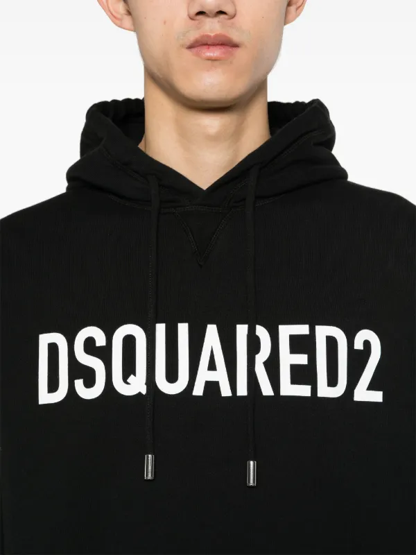【関税/送料無料】D SQUARED2*Cool Fit printed hoodie DSQUARED2 Cool Fit logo-print Hoodie | Black | FARFETCH