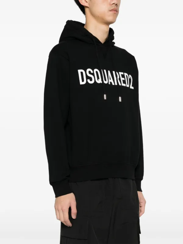 パーカー・フーディ Dsquared2 Black Logo Print Sweatshirt Dsquared2 - Logo print hoodie black - The Corner