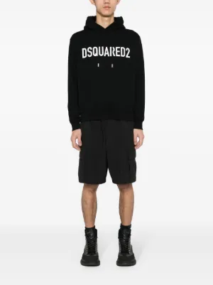 VIP価格☆【D SQUARED2】ベアーズロゴ パーカー (送料関税込) 関税込】新作◇DSQUARED2 ディースクエアード◇ロゴ パーカー (D