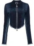 CANNARI CONCEPT frayed-detail denim jacket - Blue