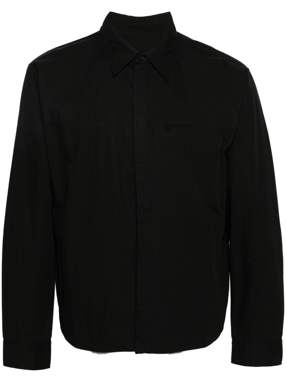Entire Studios Classic-collar Cotton Shirt In Black