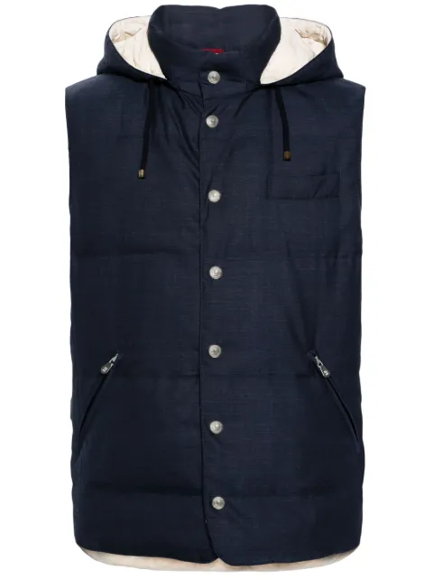 Brunello Cucinelli padded hooded gilet