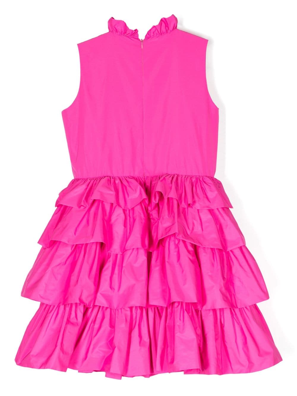 Shop Miss Blumarine Logo-plaque Ruffled Dress In Pink