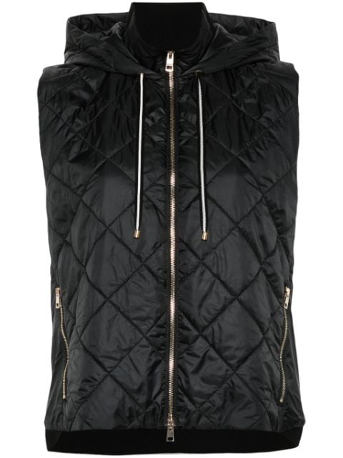 Lorena Antoniazzi hooded quilted gilet