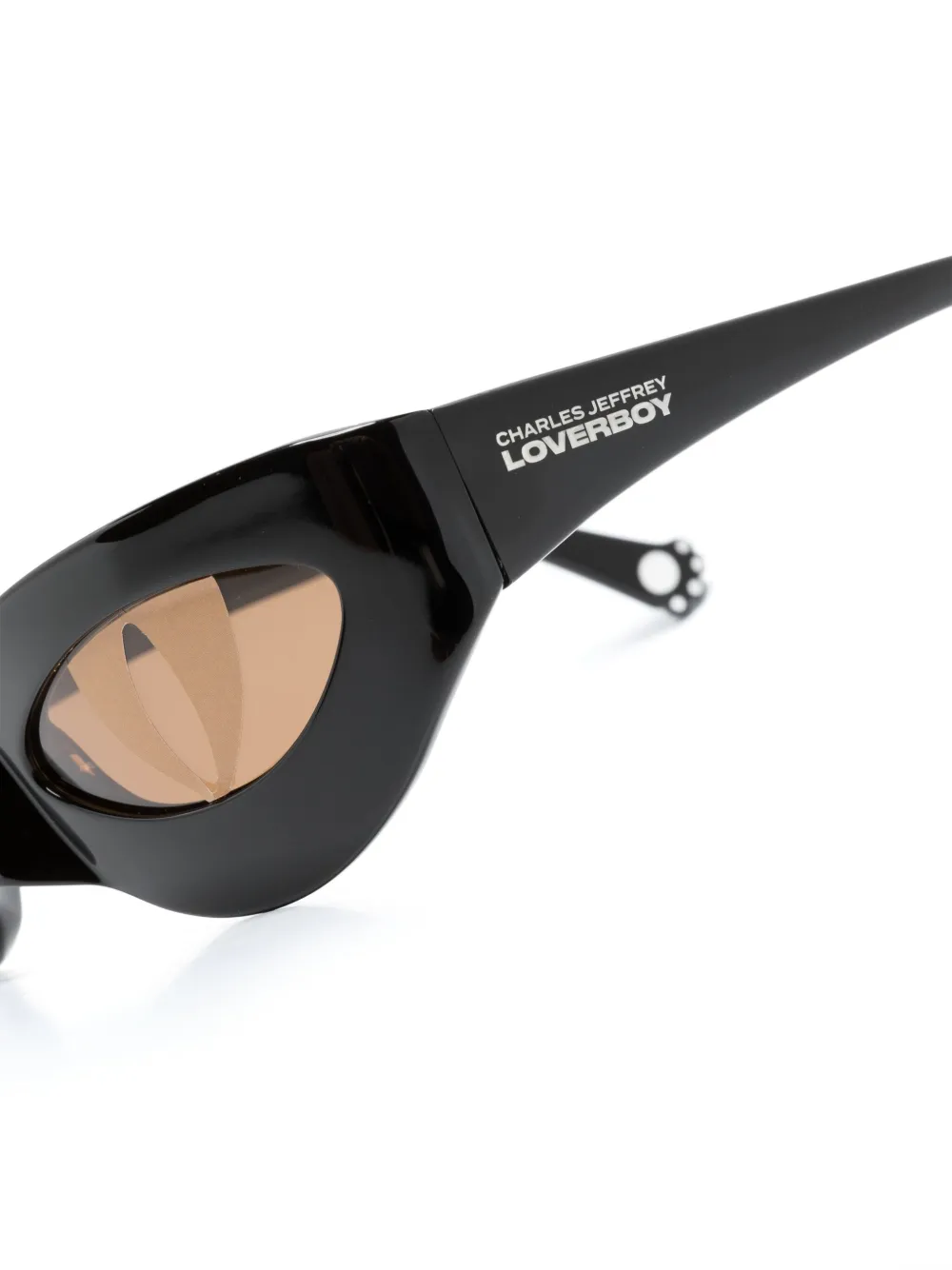 Charles Jeffrey Loverboy Neko zonnebril met cat-eye montuur Zwart