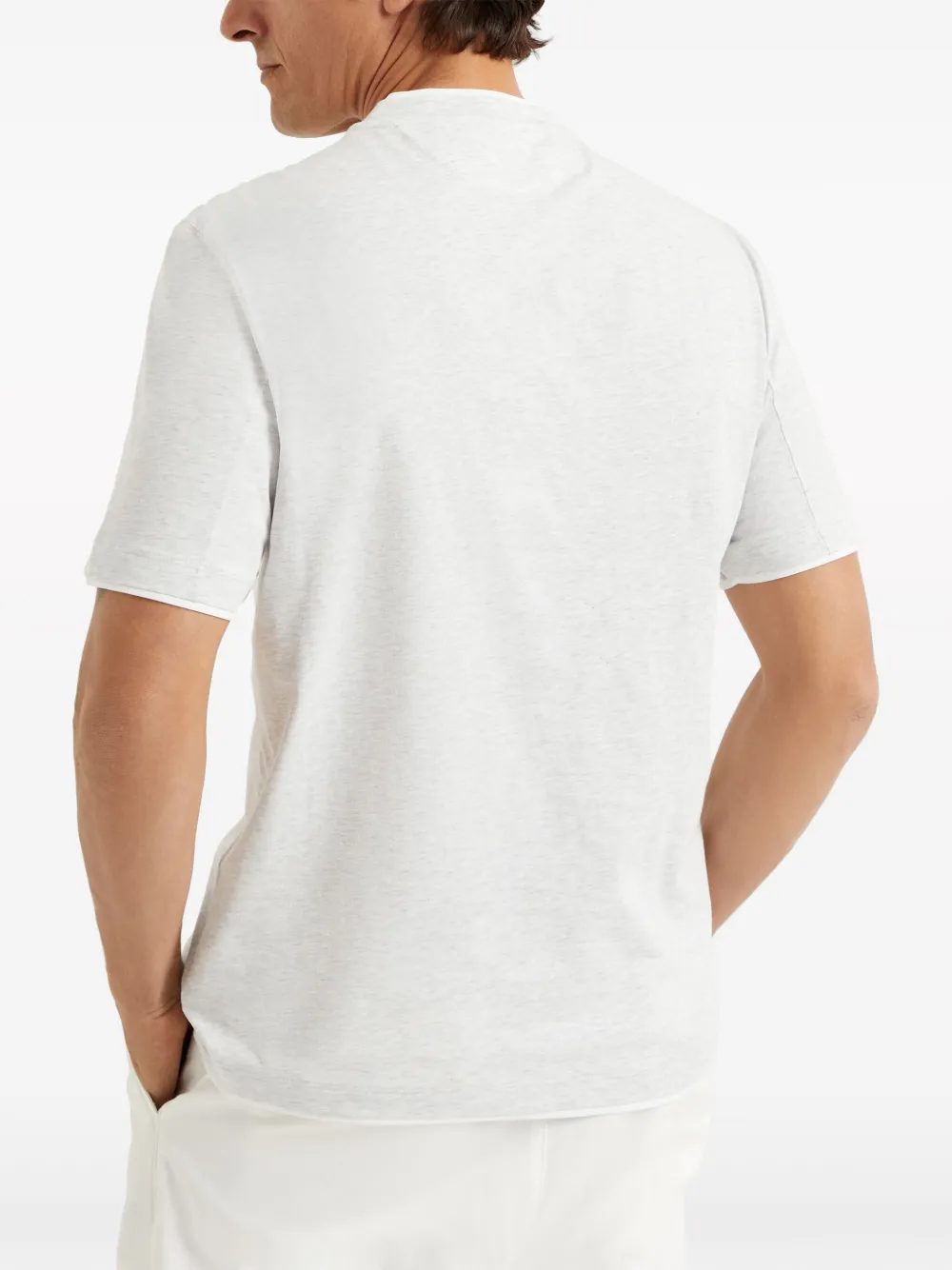 Brunello Cucinelli T-shirt met gemêleerd-effect Wit
