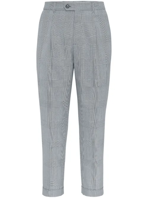 Prince of Wales virgin-wool trousers - Brunello Cucinelli - Modalova