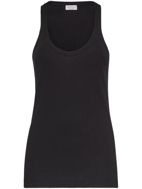 Brunello Cucinelli ribbed cotton tank top