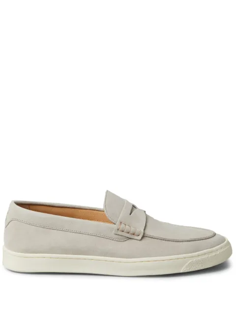 Brunello Cucinelli suede penny loafers