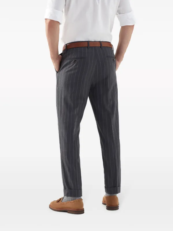 パンツ BRUNELLO CUCINELLI Brunello Cucinelli Trousers Grey BRUNELLO CUCINELLI wool cargo trousers 'Leisure Fit' dark