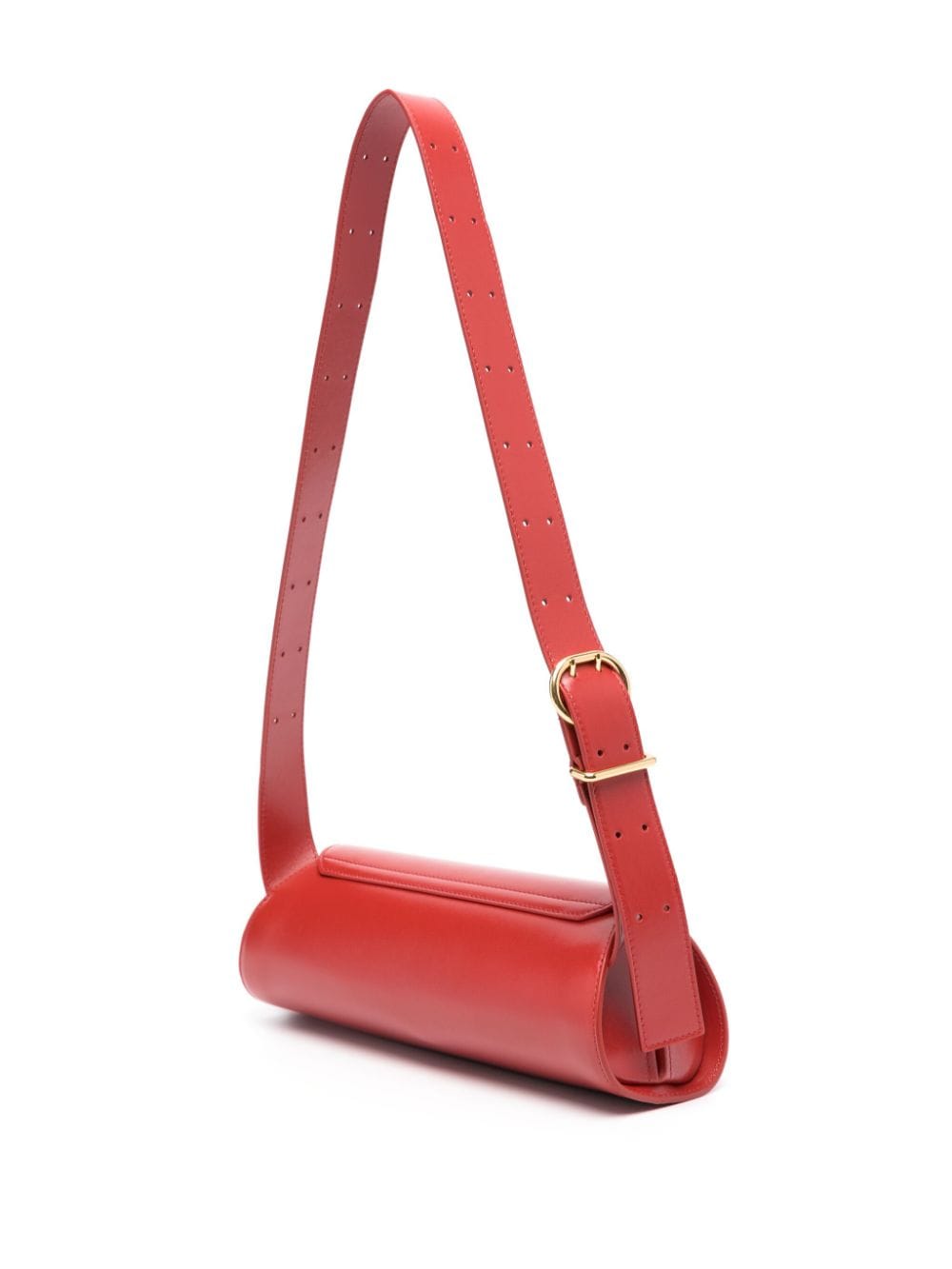 Shop Jil Sander Mini Cannolo Shoulder Bag In Red