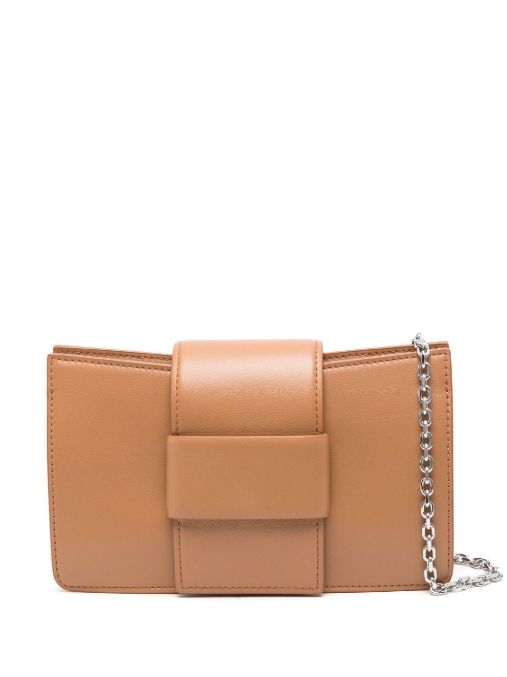 Bimba y Lola logo-lettering leather shoulder bag Bruin