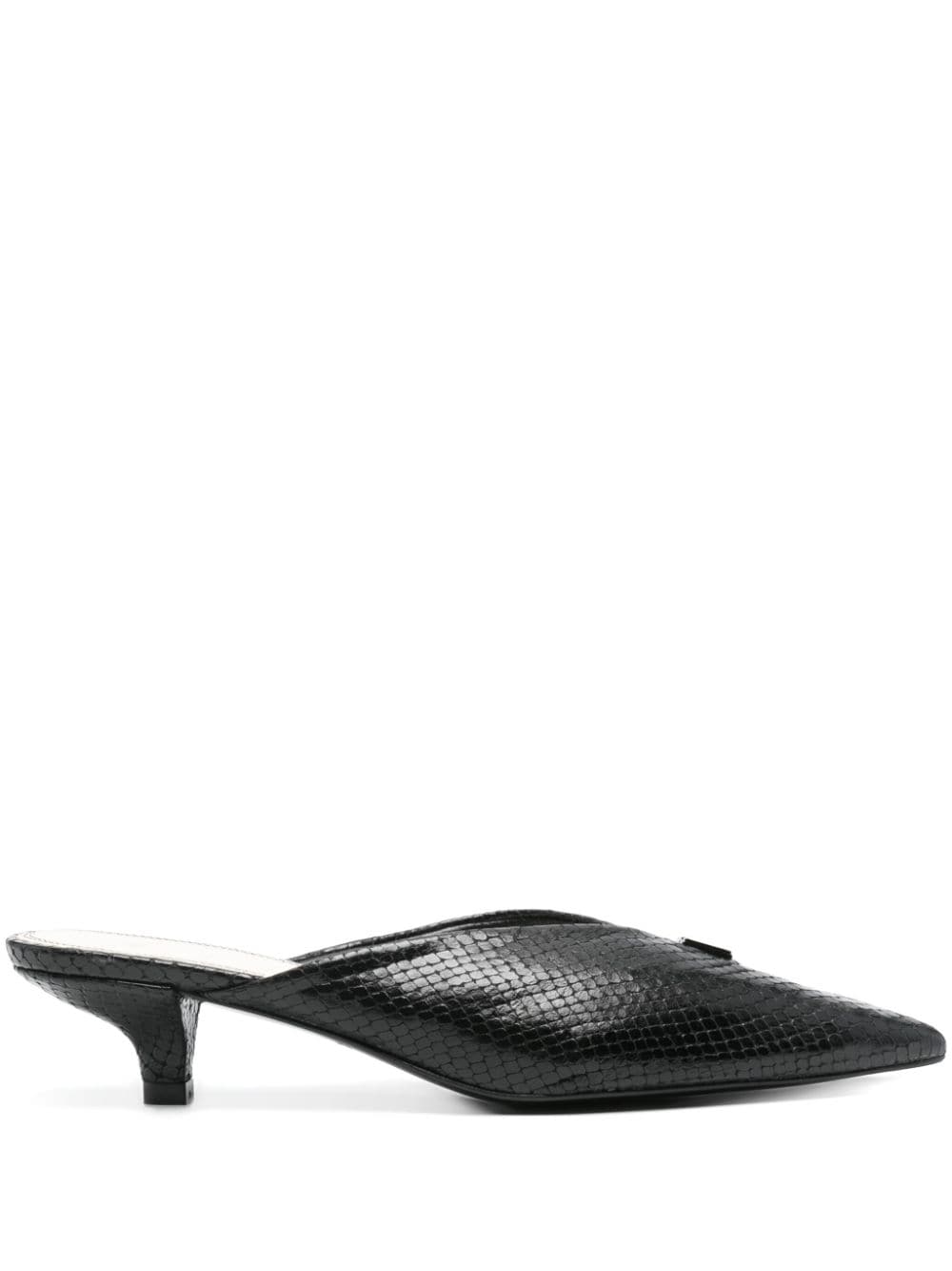 Bimba y Lola 45mm logo-plaque leather mules Black