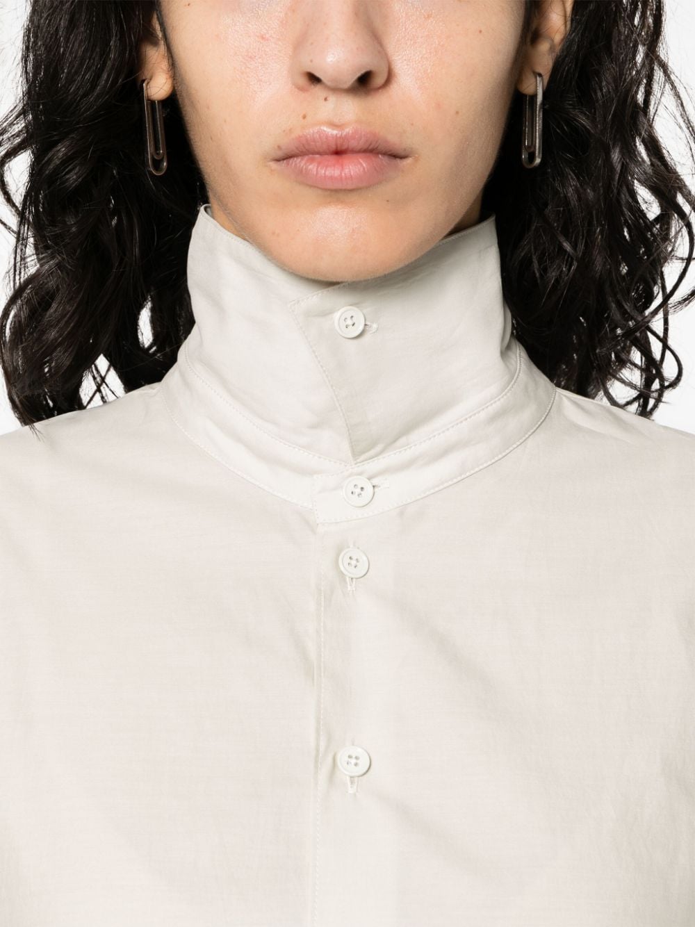 Shop Lemaire Multi-way Collar Shirt In Neutrals