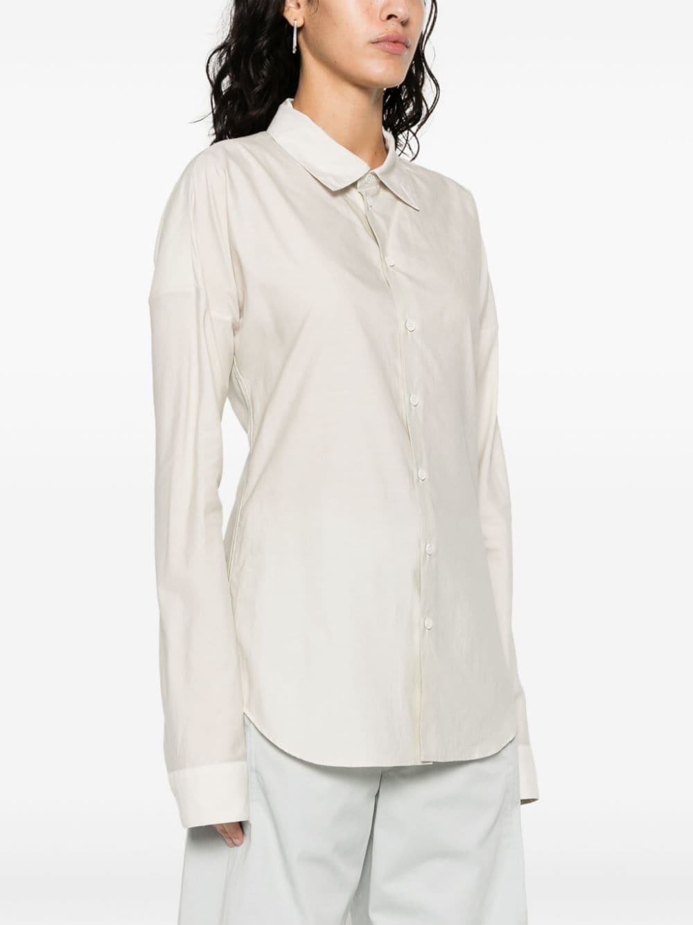 Shop Lemaire Multi-way Collar Shirt In Neutrals
