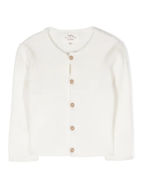 TEDDY & MINOU Cardigan canelado com abotoamento