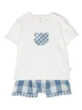 TEDDY & MINOU patch-detail shorts set - White