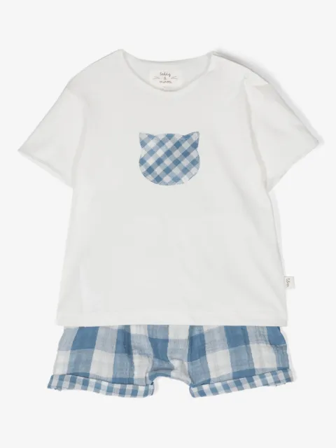TEDDY & MINOU patch-detail shorts set
