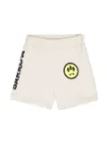 Barrow kids logo-print cotton shorts - Neutrals