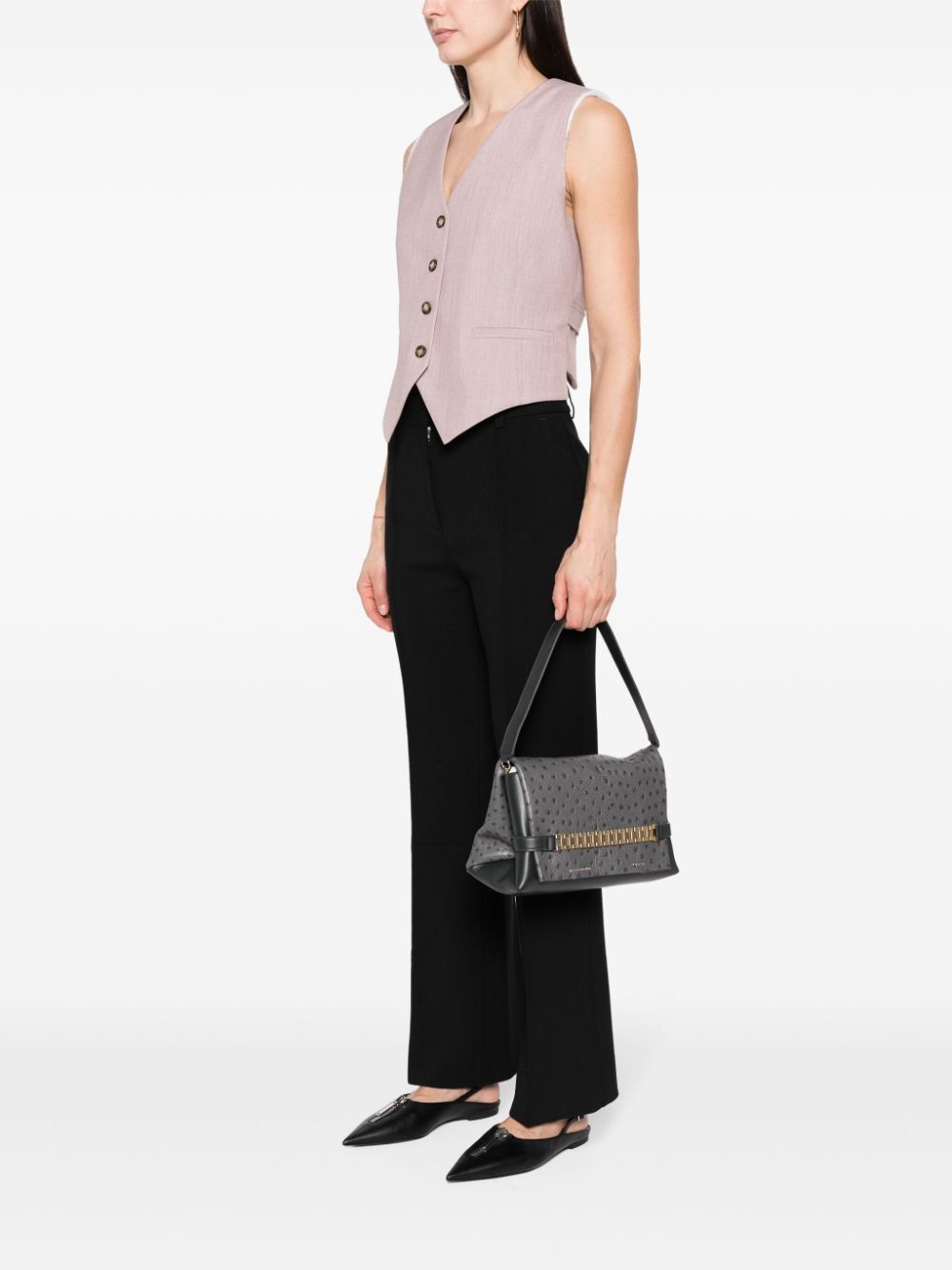 Victoria Beckham Shopper met ketting Grijs