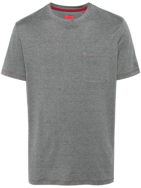 Isaia T-shirt con cuciture a contrasto