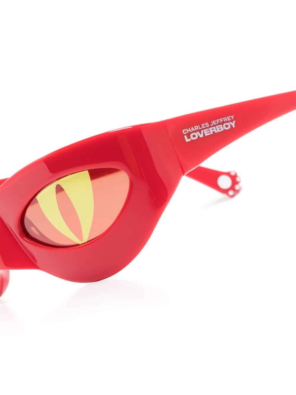 Charles Jeffrey Loverboy Neko zonnebril met cat-eye montuur Rood