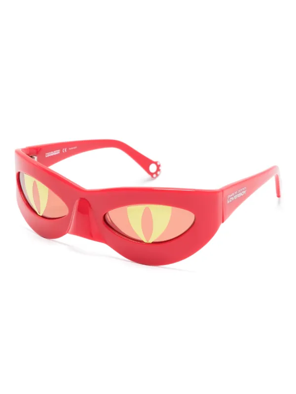 Charles Jeffrey Loverboy Neko キャットアイ サングラス | レッド