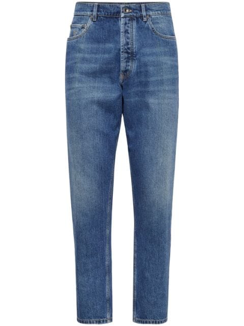 Brunello Cucinelli tapered mid-rise jeans