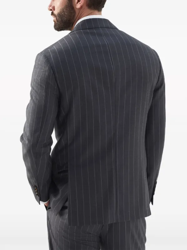 Brunello Cucinelli チョークストライプ ジャケット | グレー