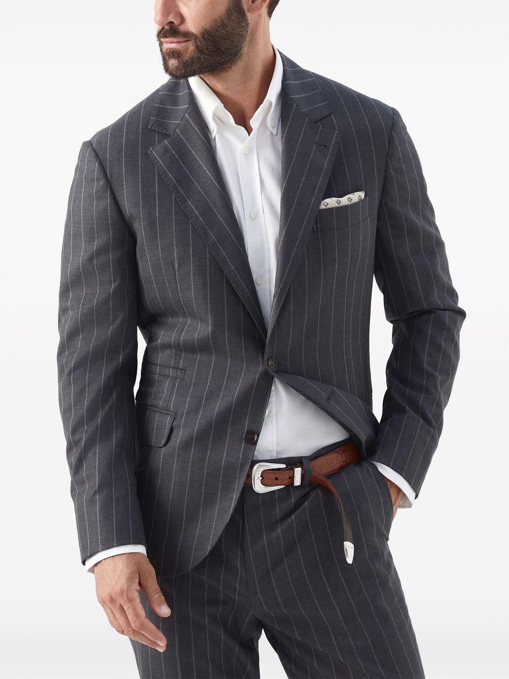 Brunello Cucinelli Chalk-Stripe wool blazer Men