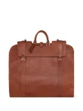 Brunello Cucinelli buckle-fastened leather garment bag - Brown