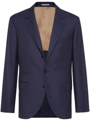 Brunello Cucinelli カシミア シングルジャケット | ブルー | FARFETCH JP