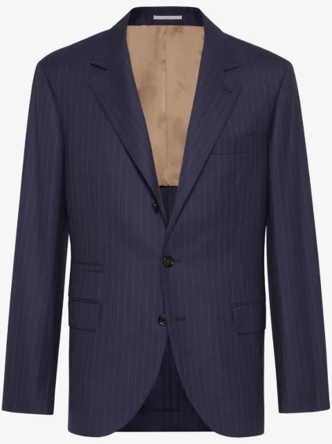 Brunello Cucinelli pinstripe virgin-wool blazer